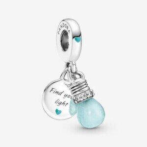 Pandora Glow-in-the-dark Lightbulb Double Dangle Charm